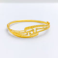 Modern Omega 22k Gold Bangle Bracelet