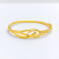 Classy Curved 22k Gold Bangle Bracelet