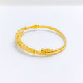 Classy Curved 22k Gold Bangle Bracelet