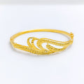 Reflective Wave 22k Gold Bangle Bracelet