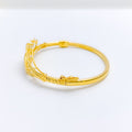 Reflective Wave 22k Gold Bangle Bracelet