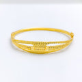 Contemporary Tapered 22k Gold Bangle Bracelet