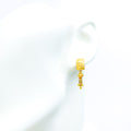 22k-gold-Delightful Chandelier J Earrings