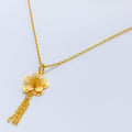 IN-STORE PROMO - 22k Fancy Floral Gold Pendant With Chain 2