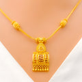 22k-gold-radiant-rectangular-dome-necklace-set