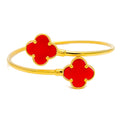 Royal Carnelian 21K Gold Bangle Bracelet