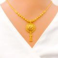 22k-gold-stylish-striped-floral-necklace-set