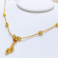 Fancy Dual Tassel 22k Gold Necklace