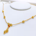 Fancy Dual Tassel 22k Gold Necklace