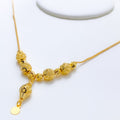 Shimmery Alternating 22k Gold Orb Necklace