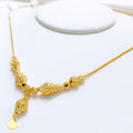 Dressy Cone Accented 22k Gold Necklace