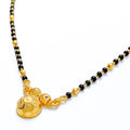 Posh Black Bead Thali 22k Gold Necklace