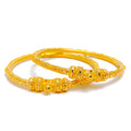 Gorgeous Fine Beaded 22k Gold Pipe Bangles