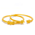 Delicate High Finish 22k Gold Pipe Bangles