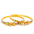 Vibrant 22k Gold Meena Pipe Bangles