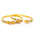 Vibrant 22k Gold Meena Pipe Bangles