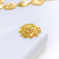 Extravagant Jazzy Wreath 22k Gold Necklace Set