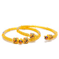 Majestic Meena 22k Gold Pipe Bangle Pair