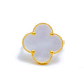 Attractive Mother Pearl 21K Gold Ring