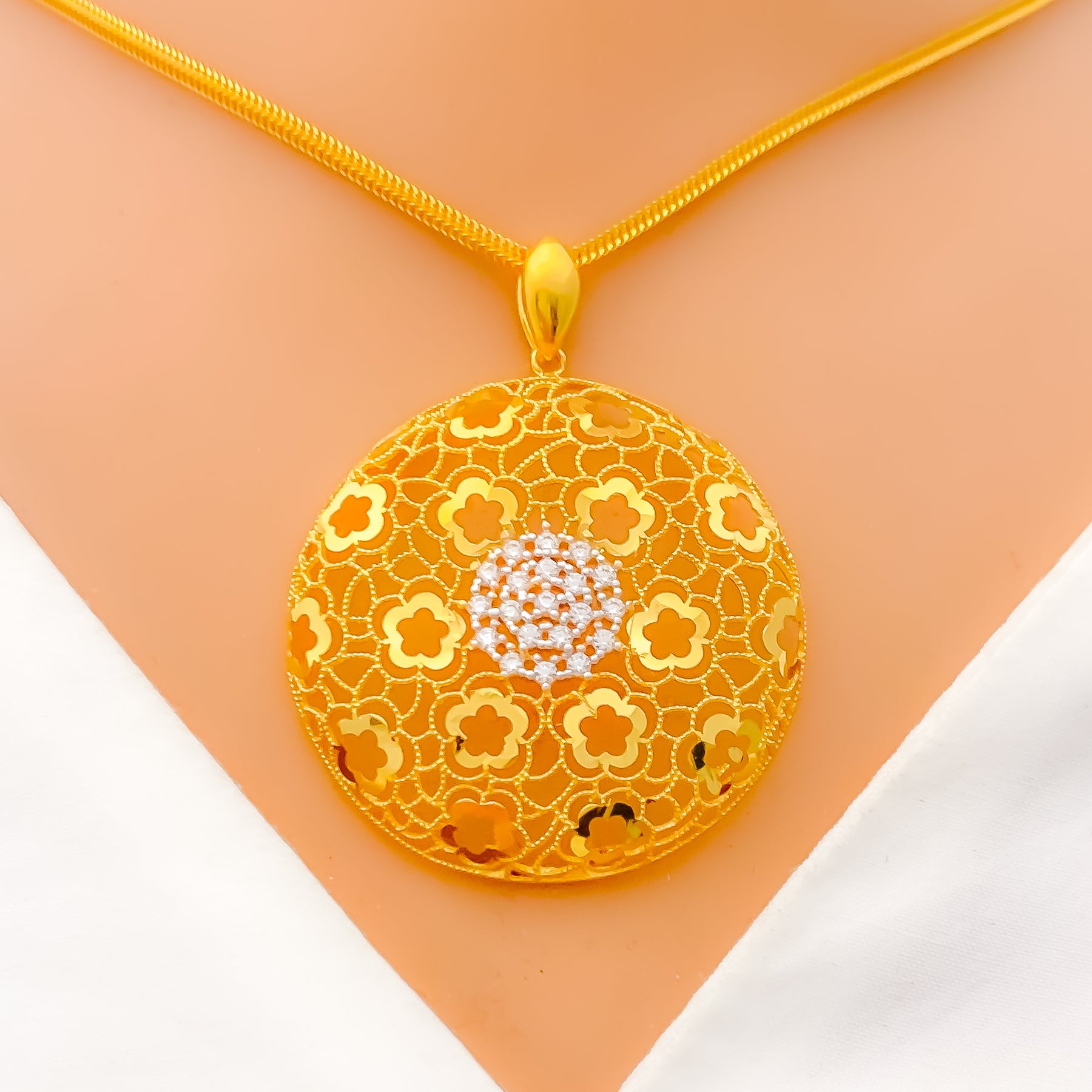 Fancy Dome Pendant Set – Andaaz Jewelers