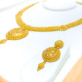 Special Beaded 22k Gold Bridal Necklace Set 