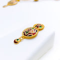 Colorful Round 22k Gold Meenakari Set