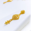 Elevated Beaded Drop 22k Gold Necklace Set