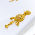 Elegant Floral 22k Gold Necklace Set