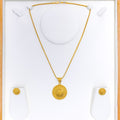 22k-gold-round-radiant-pendant-set