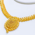 Intricate Bold Festive 22k Gold Paisley Necklace