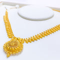 Magnificent Floral Leaf 22k Gold Mala Necklace