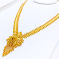 Elegant Elevated Floral Tassel Necklace- 25"