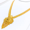 Regal Long Chandelier 22k Gold Necklace