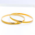 Chic Dotted 22k Gold Bangles