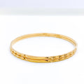 Timeless Evergreen Reflective 22k Gold Bangles