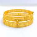 Extravagant High Finish Bangle 22k Gold Pair