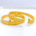 Extravagant High Finish Bangle 22k Gold Pair