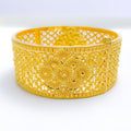 Royal Classy Netted Floral 22k Gold Bangle