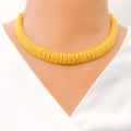 22k-gold-Unique Stunning Chequered Choker Set