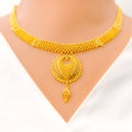 22k-gold-Elevated Glistening Faceted Bead Necklace Set 