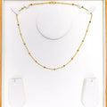 22k-gold-Sleek Shiny CZ Necklace 