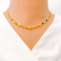 22k-gold-Dressy Multi Colored CZ Necklace 