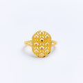 Fancy Elongated Jali Ring