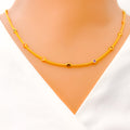 22k-gold-Chic Vibrant Dotted Necklace