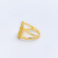 Dazzling Contemporary 22k Gold Rectangular Ring