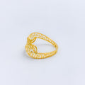 Chic Wavy 22k Gold Ring