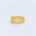 Tasteful Petite Layered 22k Gold Ring