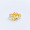 Contemporary Open 22k Gold Stripe Ring