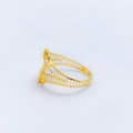 Contemporary Open 22k Gold Stripe Ring