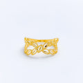 Distinct Lovely 22k Gold Crisscross Ring